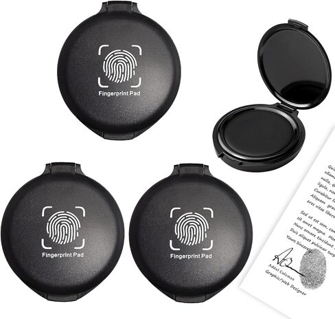 2PCS Ink Pad for Fingerprints,Black Thumbprint Ink Pad,Stamp Pad for Office Notary Supplies Identification Security ID Fingerprint Cards Law Enforcement Kit Fingerprint Stamp Ink Pad (2 Pcs) in Saudi Arabia
