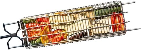 KANKA Grill XL Grill Basket. DOUBLE the size of regular baskets! 100% Stainless Steel in Saudi Arabia