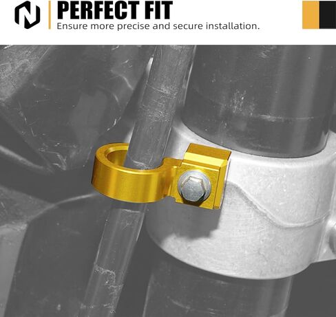 NICECNC Gold Brake Hose Clamp Brake Cable Clamp Compatible with Suzuki DR-Z400SM 2005 2006 2007-2021 2022 2023 2024 RMX450Z 2010 2011 See Fitment in Kuwait