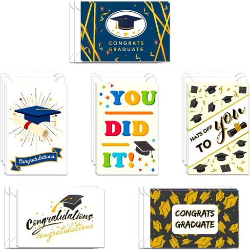 Graduation Cards with Envelopes 12Pcs, 2026 Congratulations Cards for High School College Graduate Gift Ideal (Graduation Cards) in Saudi Arabia