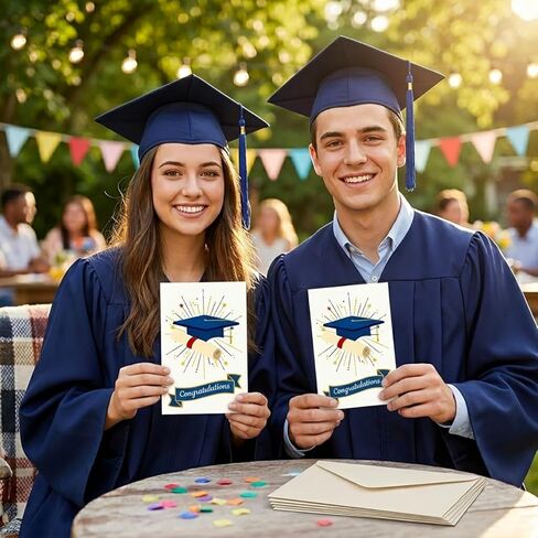 Graduation Cards with Envelopes 12Pcs, 2026 Congratulations Cards for High School College Graduate Gift Ideal (Graduation Cards) in Saudi Arabia