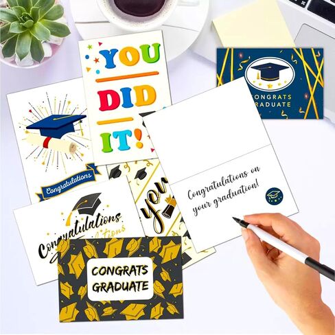 Graduation Cards with Envelopes 12Pcs, 2026 Congratulations Cards for High School College Graduate Gift Ideal (Graduation Cards) in Saudi Arabia