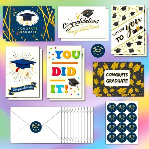 Graduation Cards with Envelopes 12Pcs, 2026 Congratulations Cards for High School College Graduate Gift Ideal (Graduation Cards) in Saudi Arabia