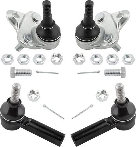 BOXI (Set of 4) Front Lower Ball Joints Outer Tie Rod Ends Fits for Chevrolet Prizm 1998-2002 / for Geo Prizm 1996-1997 / for Toyota Corolla 1996 1997 1998 1999 2000 2001 2002 / Replaces K90309 ES2382 in Kuwait