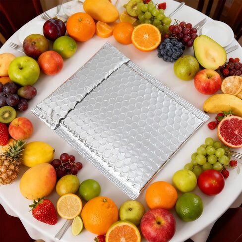 25 Pack Metallic Bubble Mailers,5.9 x 7 In Thermal Bubble Mailer, Small Self Seal Foil Mailing Envelopes,Waterproof Padded Envelopes,Insulated Mailers for Cold Shipping Food Cosmetics(Silver) in Kuwait