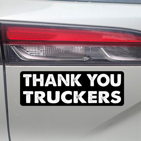 11x3(inch) - Thank You Truckers Bumper Sticker - Thank You Truckers Bumper Magnet - Funny Magnet in Kuwait