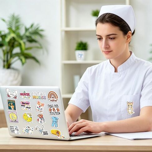 120 PCS Funny Nurse Stickers Medical Sticker Pack Nursing Accessories for Nurses Nursing Healthcare Sticker Funny Nurse Gifts in Saudi Arabia