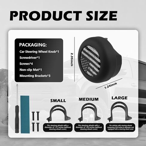 American Flag Car Steering Wheel Knob Spinner,360° Rotatable Steering Knob Spinner as USA 250th Anniversary Merchandise,Suicide Knobs for Steerings Wheel for Cars,Trucks in Kuwait