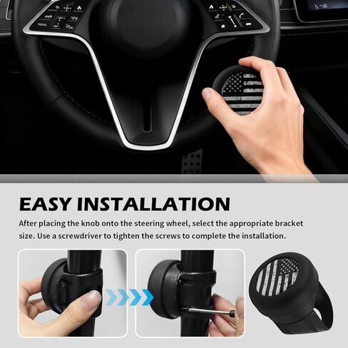 American Flag Car Steering Wheel Knob Spinner,360° Rotatable Steering Knob Spinner as USA 250th Anniversary Merchandise,Suicide Knobs for Steerings Wheel for Cars,Trucks in Kuwait
