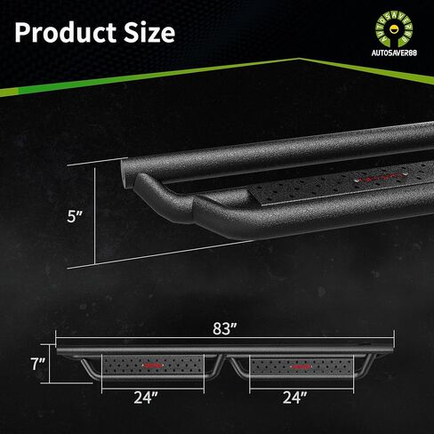 لوحات تشغيل AUTOSAVER88 متوافقة مع 2015-2026 Ford F-150 SuperCrew Cab/2017-2026 Ford F-250 F-350 Crew Cab Side Step، خطوة جانبية منسدلة (4 أبواب كاملة الحجم) in Kuwait