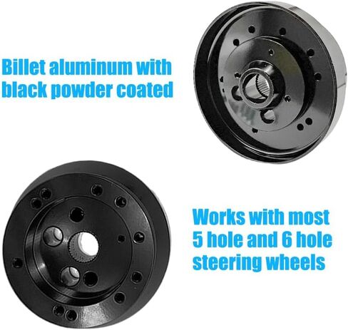 5 & 6 Hole Steering Wheel Hub Adapter Replacement Chevy 1969-1994(black) in Saudi Arabia