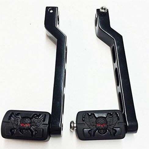 SMT- أذرع تحويل للكعب/أصابع القدم من الألومنيوم الأسود مع أوتاد Zombie Shifter متوافقة مع Harley Davidson Road Glide 1988 وما بعده [B015NZFACE] in Kuwait
