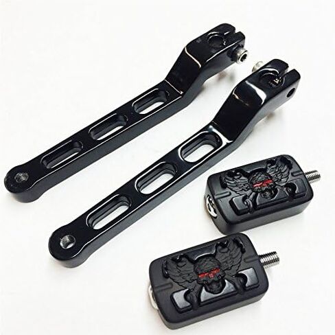 SMT- أذرع تحويل للكعب/أصابع القدم من الألومنيوم الأسود مع أوتاد Zombie Shifter متوافقة مع Harley Davidson Road Glide 1988 وما بعده [B015NZFACE] in Kuwait