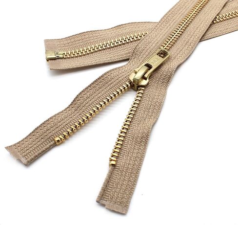 YKK 22" Medium Weight Jacket Zipper YKK #5 Brass ~ Separating ~ 573 Beige (1 Zipper/Pack) in Kuwait