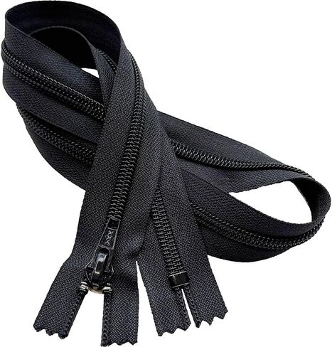 YKK #8 Nylon Coil Non-Separating, Closed-End Heavy Duty Zipper for Pant, Skirt, Dress, Boot Or Bag (1 Zipper) Color: Black #580W - Choose Your Length (8" Inches) in Kuwait