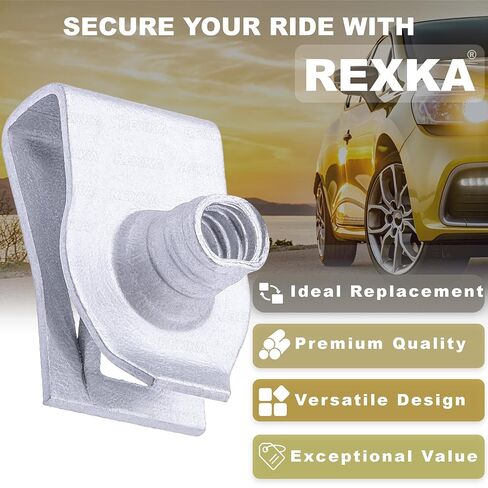 10 قطع من Rexka M4.2-1.41 (#8) غطاء ممتص الصدمات لبطانة الحاجز مصباح إشارة الانعطاف مصباح ذيل شبكة U Nut 11513599 لـ GM Chevy Buick Cadillac GMC - للأغراض العامة in Kuwait