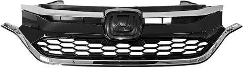MGWILL Front Bumper Upper Grille Grill Compatible with 2015-2016 Honda CRV CR-V W/Chrome Molding Trim in Kuwait