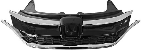 MGWILL Front Bumper Upper Grille Grill Compatible with 2015-2016 Honda CRV CR-V W/Chrome Molding Trim in Kuwait