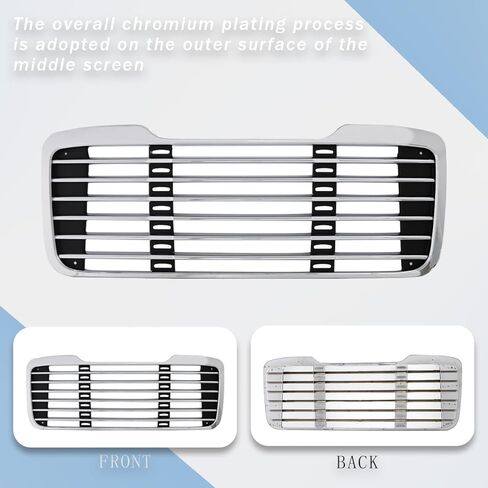 Chrome Front Hood Radiator Grille Compatible With Freightliner M2 2004-2013 (without Bug Screen) in Kuwait