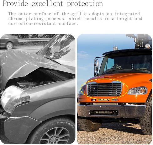 Chrome Front Hood Radiator Grille Compatible With Freightliner M2 2004-2013 (without Bug Screen) in Kuwait