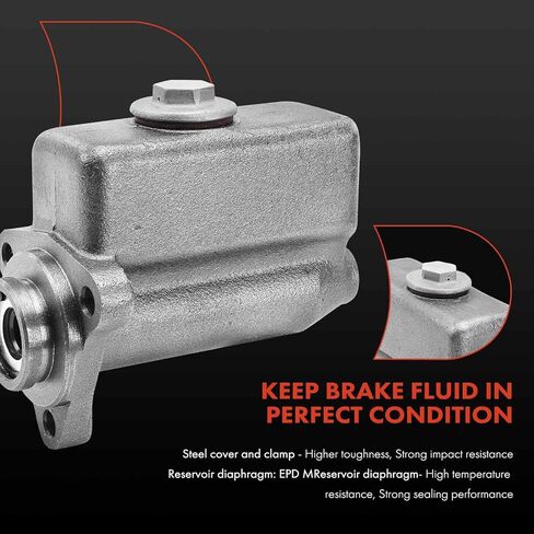 A-Premium Brake Master Cylinder with Reservoir and Cap Compatible with Ford and Mercedes-Benz Vehicles - F2 1948-1952, F3 1948-1952, P-350 1953-1960, P-350 1961-1966, 600 1968 in Kuwait