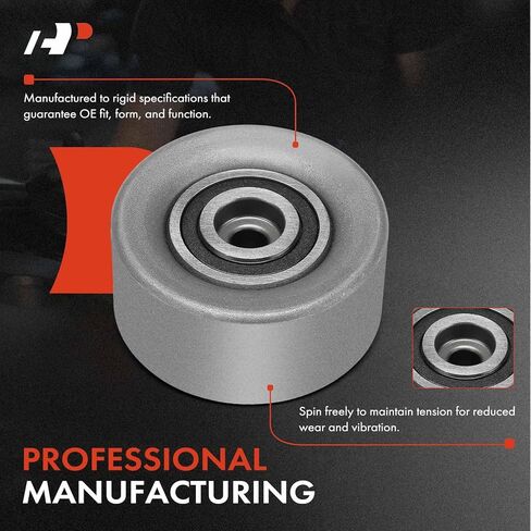 A-Premium Belt Idler Pulley Compatible with Chevrolet Cruze 2013, Sonic 2012-2013, Trax 2013, Aveo 2009-2011 & Alfa Romeo 159 2007-2008 & Fiat Stilo 2007 & Pontiac G3 Wave 2009 & Saturn Astra in Kuwait
