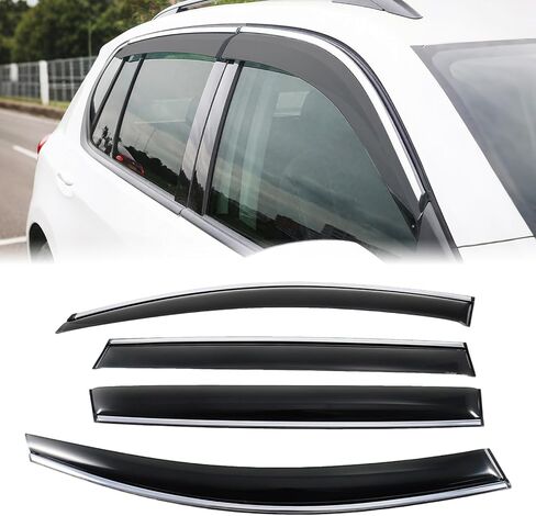 Window Visors Rain Guards for Audi Q7 SQ7 2017-2025, Tape-On 4 pcs Window Vent Deflectors in Saudi Arabia