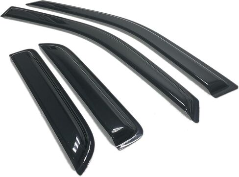 Smoke Tinted Window Visor Sun Rain Vent Guard Shade Deflector Compatible with Dodge Ram 1500 Extended/Quad Cab 2009-2018 in Saudi Arabia
