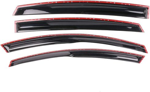 FREEMOTOR802 Tape-on Car Window Deflectors, Compatible with 2018-2025 Honda Accord 10th 11th Gen, Mugen Style Dark Tinted Acrylic Rain Guards Side Window Visors Wind Deflectors, 4-Piece Set in Kuwait