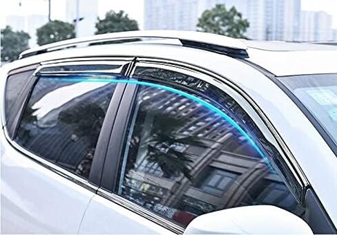 4pcs Car Window Deflector Rain Guards Chrome Trim for Cadillac CT6 2016 2017 2018 2019 2020 2021 2022 2023 2024 2025 2026 Window Wind Deflectors Guards in Saudi Arabia