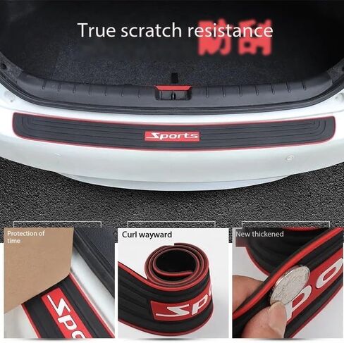 Car Rear Bumper Protector Guard for Toyota Corolla Hatchback,Rubber Trunk Door Entry Guards with Strong Adhesive Anti Scratch Exterior Accessories,A in Saudi Arabia
