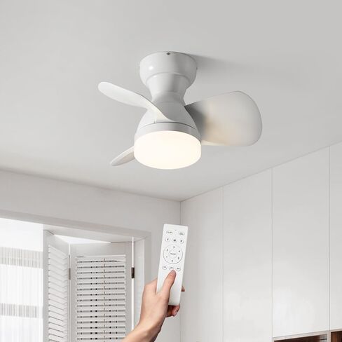 مروحة سقف صغيرة مقاس 20 بوصة مزودة بأضواء يمكن التحكم بها عن بعد. تحتوي مروحة السقف LED ذات 3 شفرات ABS على 6 سرعات قابلة للتعديل ومناسبة لغرف النوم وغرف المعيشة والمكاتب. in Kuwait