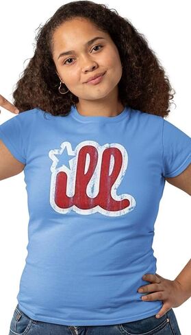 DIRTYRAGZ Womens ill Vintage Shirt - Philadelphia Shirts Apparel Graphic Tee for Women, Mom Fans in Saudi Arabia