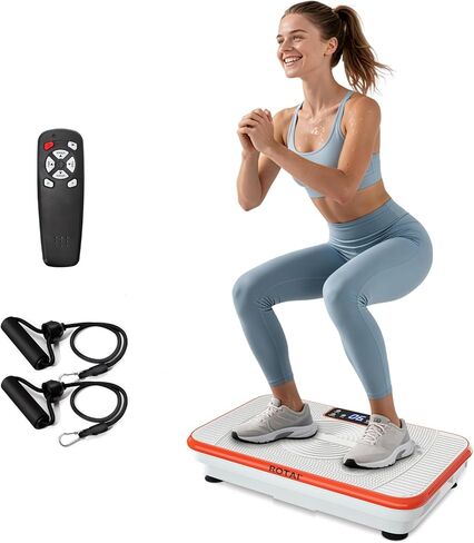 Vibration Plate Exercise Machine, Whole Body Workout Power Vibrate Fitness Platform Vibration Plate for Lymphatic Drainage, Weight Loss, Toning, Shaping & Wellness (Grey) in Saudi Arabia