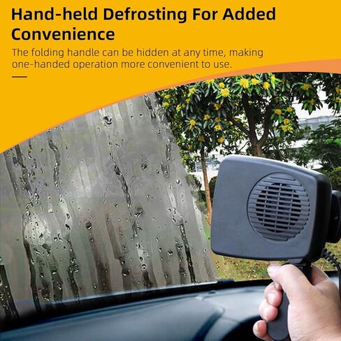 12V 200W Portable Car Heater & Windshield Defroster – 2-in-1 Fast Heating & Cooling Fan with 360° Rotatable Base, Plug In Cigarette Lighter Car Heaters for Vehicle, Car, SUV, Truck & RV in Saudi Arabia