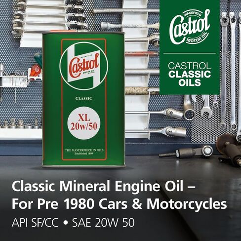 Classic Oil Range XL20w/50 Engine Oil – 5L | SAE 20W-50 Multigrade Mineral Formula for Pre-1980 Cars & Motorcycles | High Wear Protection & Low Consumption | Vintage Vehicle Lubricant in Saudi Arabia