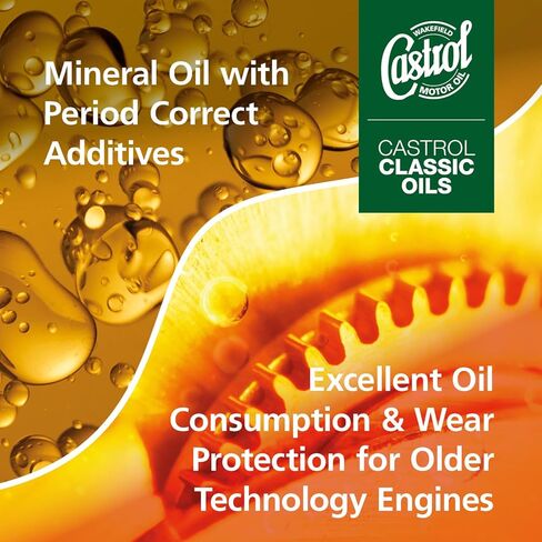 Classic Oil Range XL20w/50 Engine Oil – 5L | SAE 20W-50 Multigrade Mineral Formula for Pre-1980 Cars & Motorcycles | High Wear Protection & Low Consumption | Vintage Vehicle Lubricant in Saudi Arabia