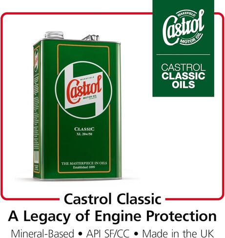 Classic Oil Range XL20w/50 Engine Oil – 5L | SAE 20W-50 Multigrade Mineral Formula for Pre-1980 Cars & Motorcycles | High Wear Protection & Low Consumption | Vintage Vehicle Lubricant in Saudi Arabia