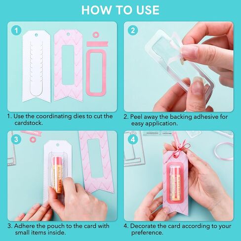 BAOFALI 40PCS Large 3.7x1.5inch Plastic Clear Rectangle Domes; Self-Adhesive for DIY Lip Balm Pouches Money Holder Candies Craft Gift Cards Shaker Card Making Scrapbooking Tool in Saudi Arabia