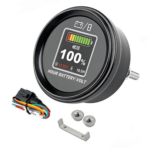 Runleader RL-BI069A Dual Display Battery Indicator Volt Meter for Golf Cart Forklift Lawn Mower Scrubber Machine Motorhome Solar Generator etc. in Saudi Arabia