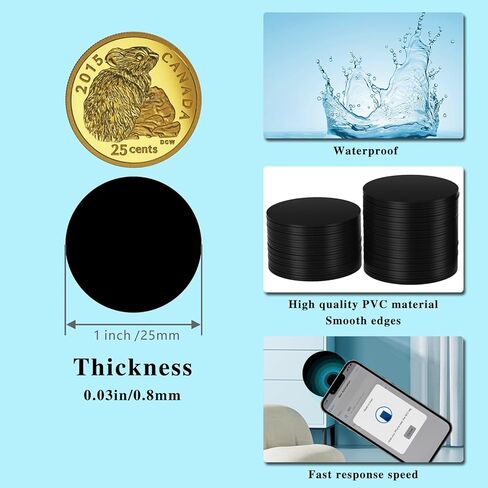 50pcs NFC Stickers NTAG215 NFC Tags Sticker Black NFC Cards RFID Tags Programmable NFC Stickers iPhone Compatible with TagMo and NFC Enabled Mobile Phones Devices in Saudi Arabia