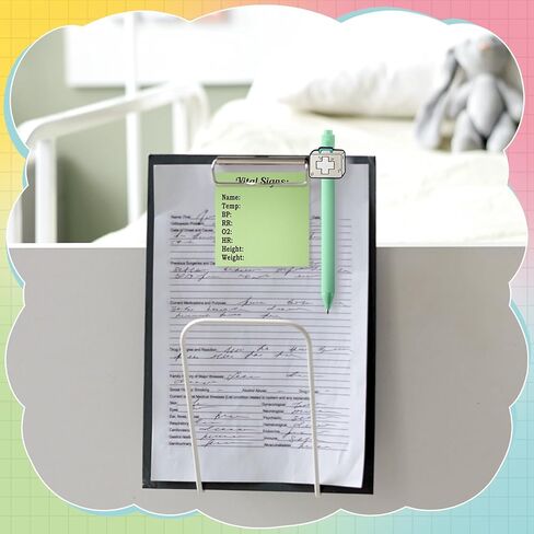 24 Pcs CNA Nurse Sticky Notes and Pen for Vital Signs Daily Monitoring Notepad Patient Health Checklist Pad CNA Week Nursing Gift Care Hr Bp Oxygen Level Recording in Kuwait