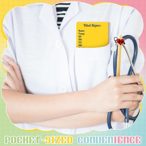 24 Pcs CNA Nurse Sticky Notes and Pen for Vital Signs Daily Monitoring Notepad Patient Health Checklist Pad CNA Week Nursing Gift Care Hr Bp Oxygen Level Recording in Kuwait