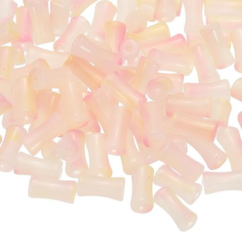 uxcell 100 Pcs Glass Tube Beads, 6x12mm Cylinder Loose Beads, Stick Tube Bead Glass Bugle Seed Bead for Bracelets Jewelry Making DIY Crafts Earrings Necklaces, Black in Kuwait