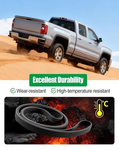 87.5In Serpentine Drive Belt Fit for Chevy Express Silverado 1500 2500, Compatible with Dodge Ram 1500 GMC Sierra 1500, 6 Rib Serpentine Belt Replace 1060875 in Saudi Arabia