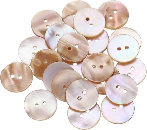 uxcell 25pcs Natural Shell Buttons, 2 Hole Mother of Pearl Buttons 10mm Sewing Craft Button for Shirt Bag DIY Sewing Crafts Decoration, Purple in Kuwait