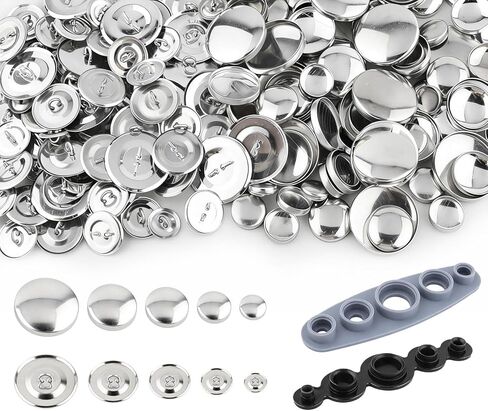 101PCS Cover Button Kit with Tools, DIY Fabric Covered Buttons Set, 5 Different Sizes & Fabric Template, Buttons Making Kit for DIY Covered Buttons, Clothes, Hats, Sweaters, Backpacks and Crafts in Saudi Arabia