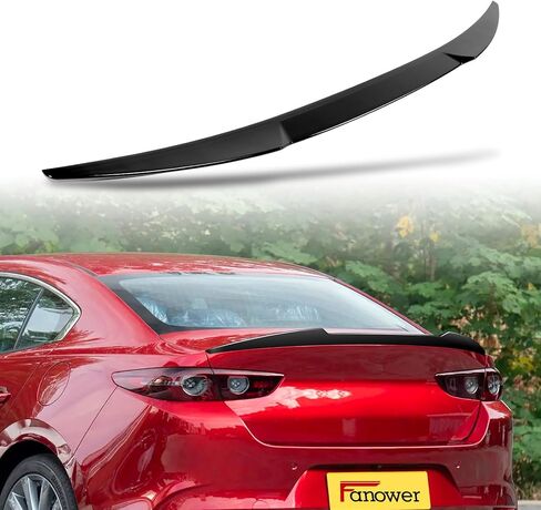 Rear Spoiler Wing Compatible with 2019-2022 for Mazda 3 Sedan i/I Sport 2021-2022 for 3 Sedan 2.0/2.5 S/2.5 Turbo 2019 2021-2022 for Mazda 3 GS/GT/GX Gloss Black Rear Trunk Spoiler in Saudi Arabia