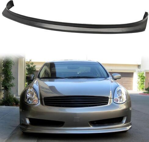 Front Bumper Lip Compatible with 2006-2007 Infiniti G35 Sport Bumper, Unpainted Black IKON Style Polyurethane Front Lower Chin Spoiler Protector, 1 PC in Kuwait