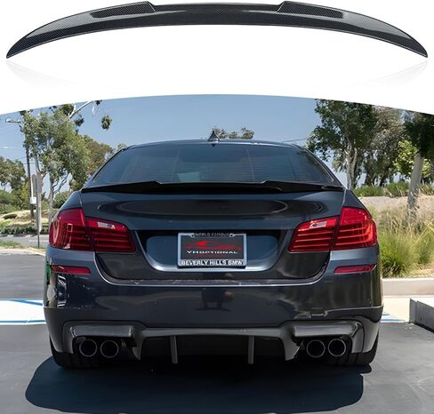 Rear Spoiler for 2011-2016 BMW 5-Series F10/ F10 M5 Sedan, PSM Style BMW 535i 528i 530i Spoiler Top High Back Trunk Wing (Gloss Black) in Saudi Arabia